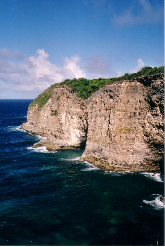Une falaise  Marie-Galante